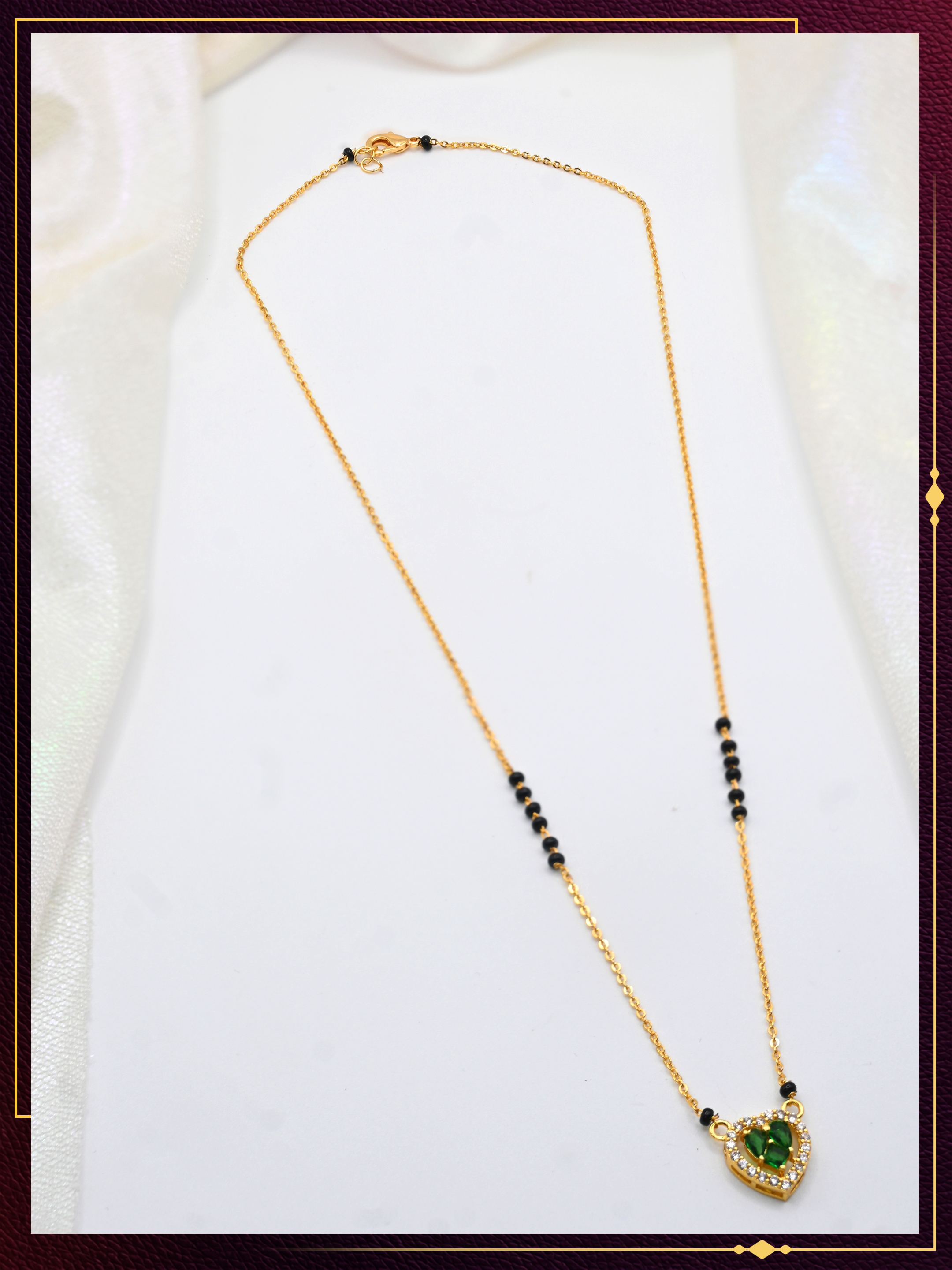 Fancy Short Mangalsutra with Elegant Pendant