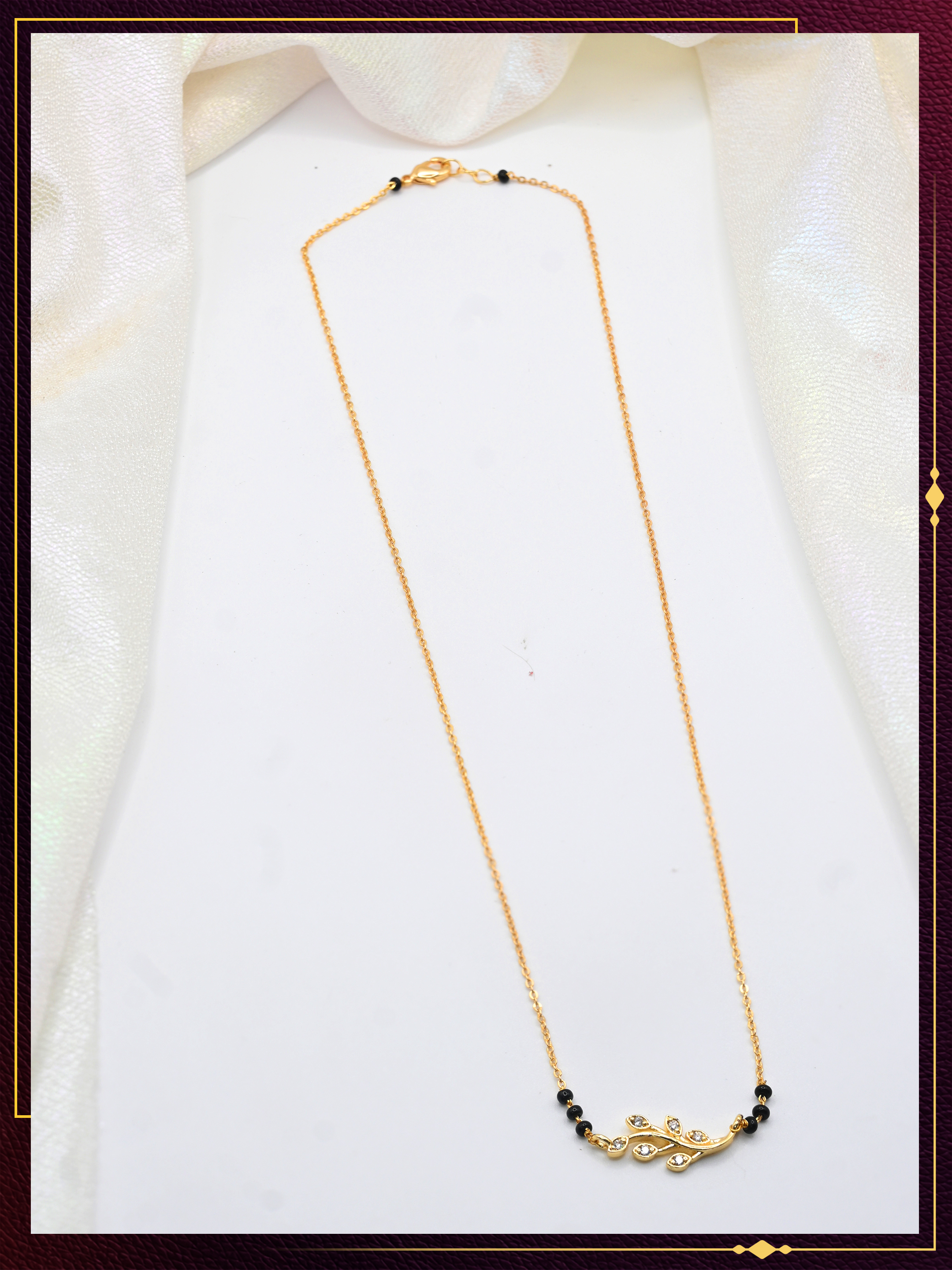 Fancy Short Mangalsutra with Elegant Pendant