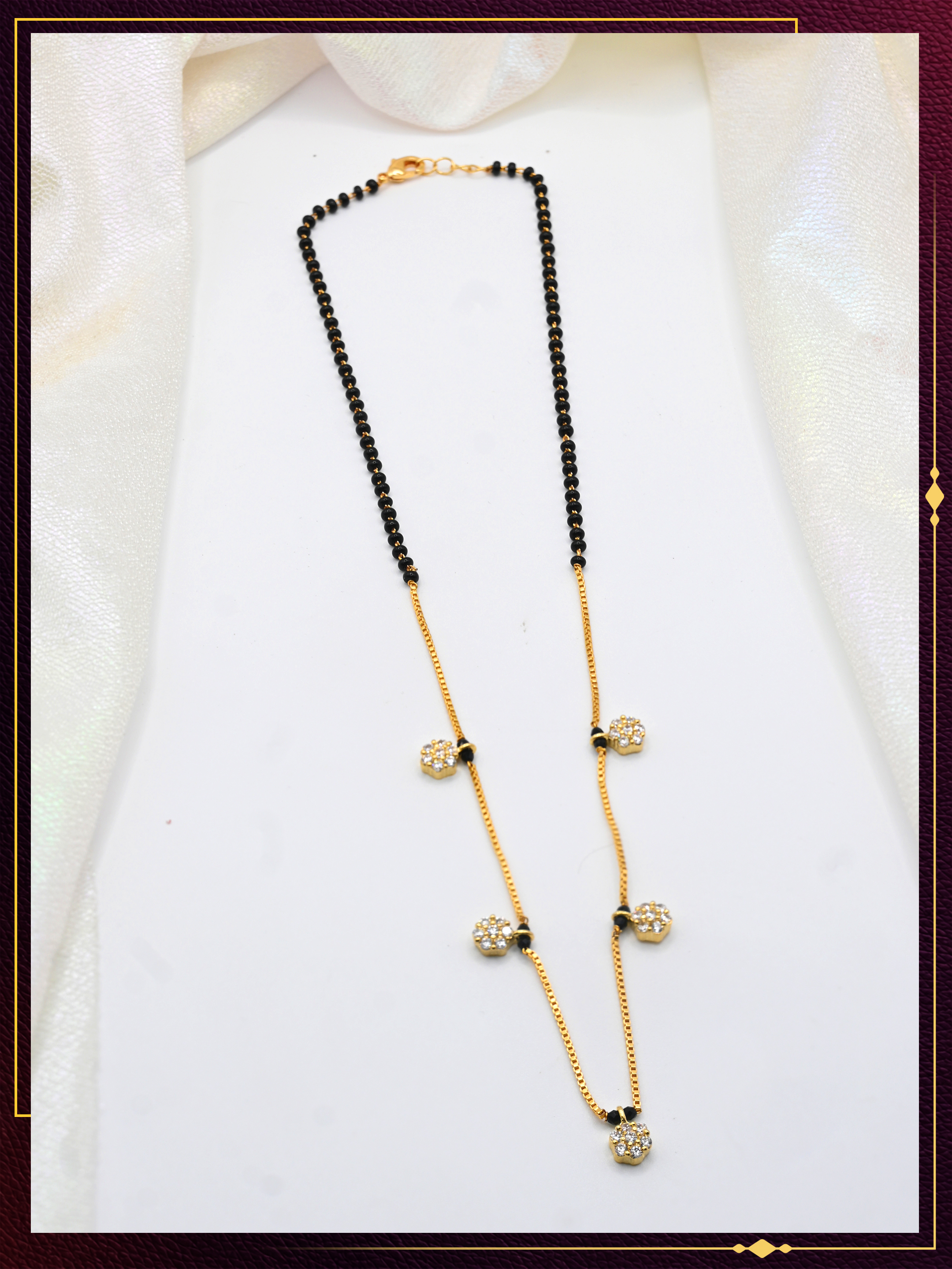 Fancy Short Mangalsutra with Elegant Pendant
