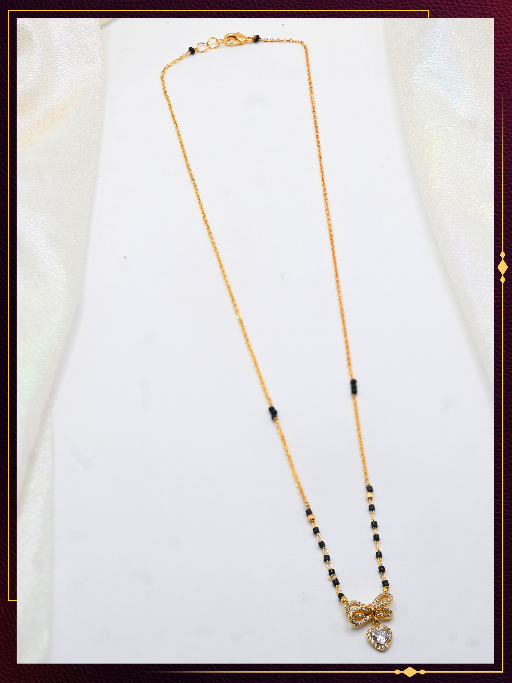 Fancy Short Mangalsutra with Elegant Pendant